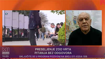  prof. dr Dragoman Rabrenović, direktor Geološkog zavoda Srbije: Premeštanje ZOO vrta na Adu Safari